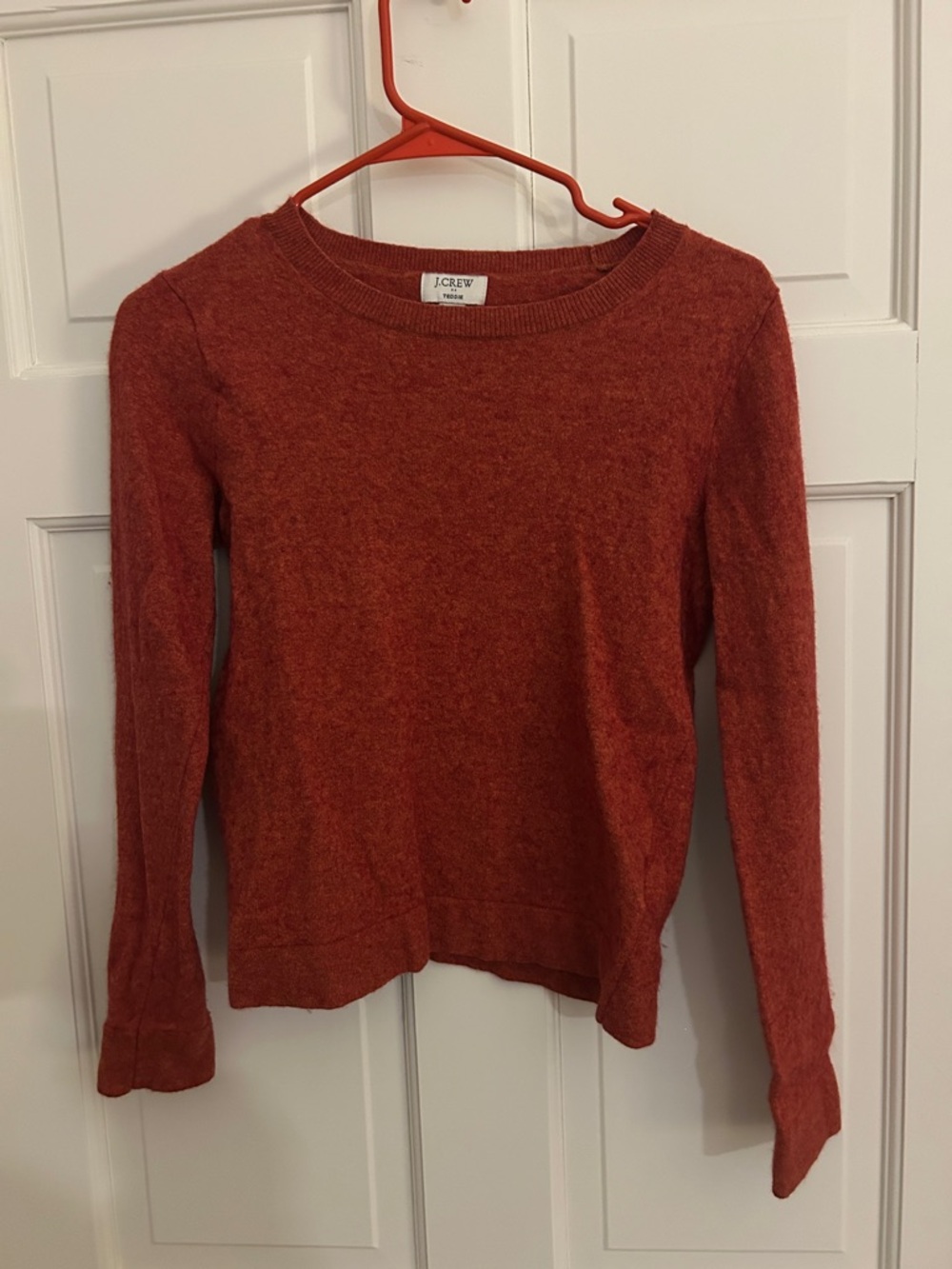 J. Crew Burnt Orange Lightweight Wool Crewneck
